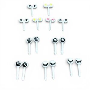 Reusable Eyeball Food Picks Bento Lunch Toothpicks Set of 11 Pairs